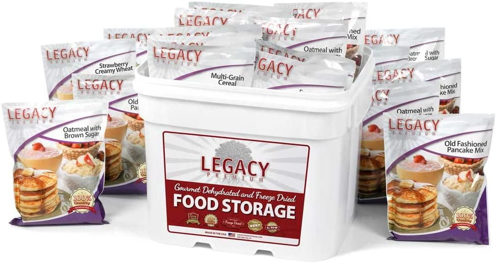 Long Term Dehydrated Food Storage 120 Large Breakfast Servings 36