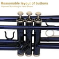 thumbnail image 5 of BOBOKY Bb Standard Trumpet for Beginners Students Brass Instrument with Hard Case 7C Mouthpiece Cleaning Cloves Full Starter Kit for Kids Adults.Blue, 5 of 13