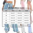 thumbnail image 3 of Womens Pants Elastic Waist Striped Print Lightweight Palazzo Pants Casual Wide Leg Pants with Pockets XL, 3 of 7