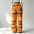 thumbnail image 6 of QWKLEAJ Halloween Pajama Pants Women Flannel Lounge Sleepwear Loose Elastic Waist Long Trousers Festive Party Home Wear Printed Bottom Novelty Holiday Pumpkin Ghost Bat Cat Pajamas, 6 of 6