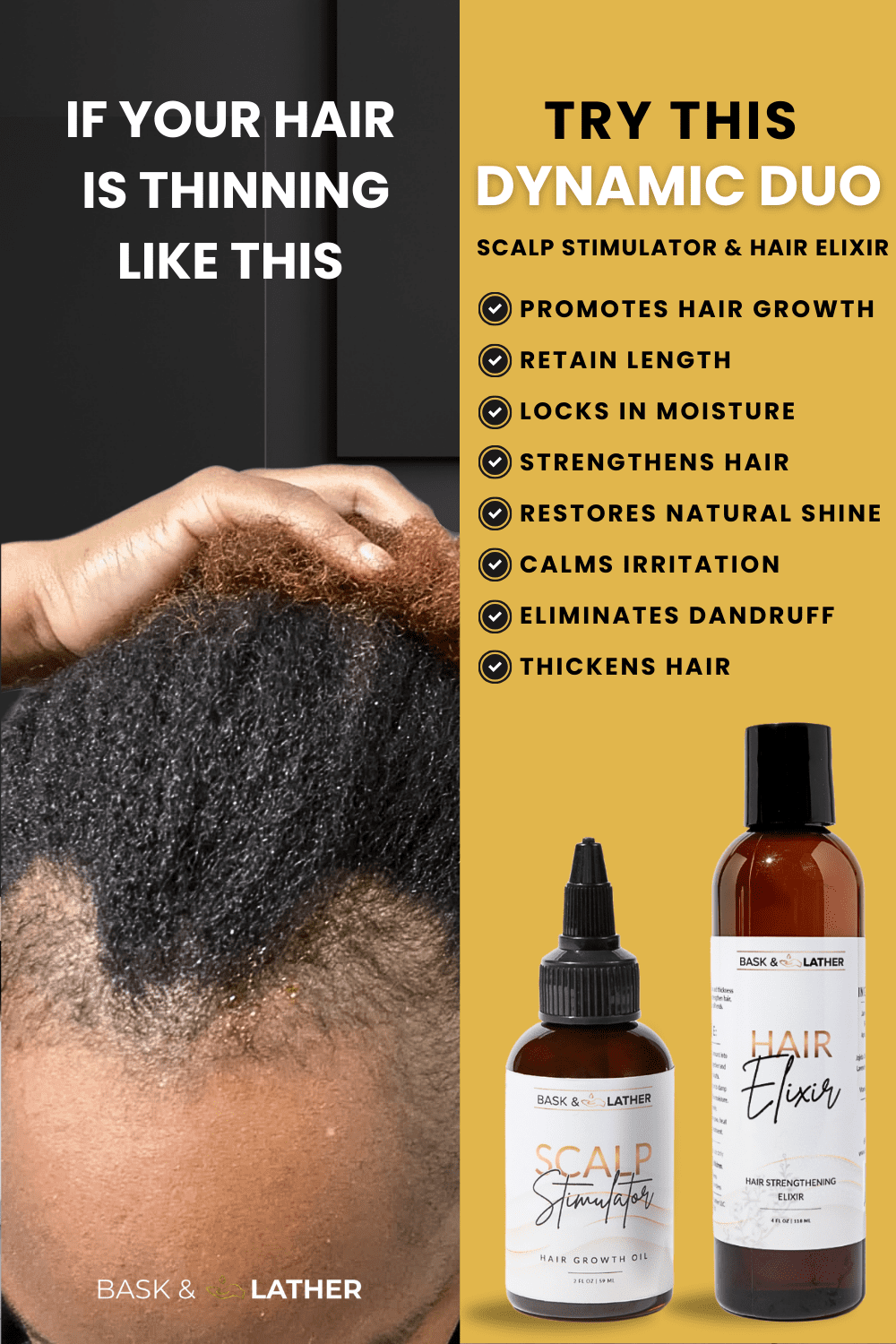 Bask & Lather Hair Elixir 4 oz