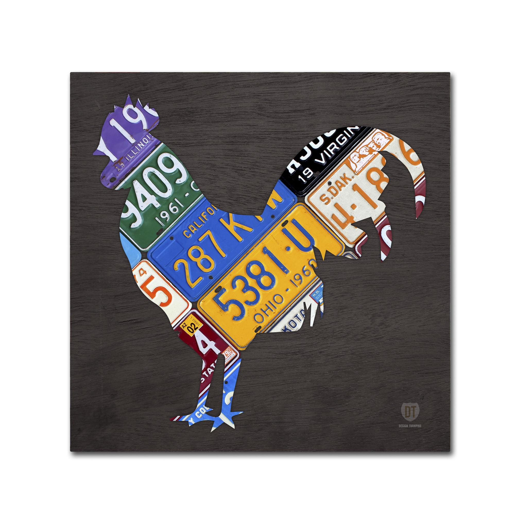 Trademark Fine Art 'Rooster' Canvas Art by Design Turnpike