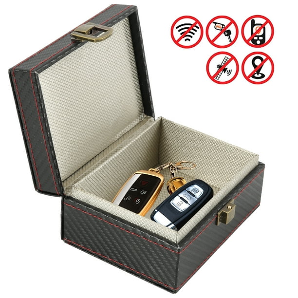 Boîte Faraday et 2 pochettes à double couche, boîte de blocage de signal de  clé de voiture, ensemble de blocage RFID d'entrée sans clé, protège 