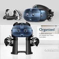 thumbnail image 3 of VR Headset Stand for Oculus Quest 2 Holder Touch Controller Display Stand Docking Station Black, Meta Quest 2/ Quest/ Rift / Rift S/ Samsung Odyssey VR Stand / Valve Index / HTC Vive / Valve Index, 3 of 8