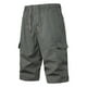 thumbnail image 5 of pstuiky Pantalones cortos de entrenamiento para hombre, Pantalones cortos cargo cómodos con cintura elástica y bolsillos a la moda para hombre, de verano, informales, lisos, 5 of 7