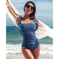 thumbnail image 5 of Charmo Women Ruffle One Piece Bathing Suits Ruched Tummy Control Monokini Swimsuit, 5 of 6