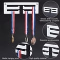thumbnail image 4 of Medals Display Hanger Rack 11.81 Inches Rectangle Acrylic Medal Holder Wall Mount Easy to Install Medal Display Holder Frame for All Sports Medals Soccer Running Race Dance Medals White, 4 of 6