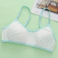 thumbnail image 2 of CYRBOKO Girls Bars, Comfortable Soft Cotton Breathable Cami Teen Girls Bras Blue Size 7-12 T, 2 of 3