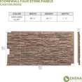 thumbnail image 2 of Ekena Millwork 45 3/4"W x 24 1/2"H x 1 1/4"D Canyon Ridge Stacked Stone, EverStone Faux Stone Siding Panel, Orchard Cliff, 2 of 9