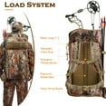 thumbnail image 5 of NEW VIEW Camo Bow Hunting Backpack for Men and Women, Saddle Hunting Back Pack with Bow Holder, Elk and Deer Hunting Bag, 5 of 6