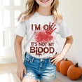 thumbnail image 2 of Caqnni Girls Halloween Witch Sisters Shirt Salem Witch Shirt Fall Holiday Tees Casual Short Sleeve Tops Halloween T-Shirt (4-5, Red), 2 of 6