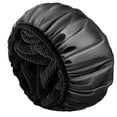 thumbnail image 1 of Bonnet de Douche en Tissu Éponge Doublé Extérieur en EVA Réutilisable Triple Couche Imperméable Trois-en-un Bonnet Cheveux Secs Bonnet de Douche Imperméable pour Femmes avec Cheveux Longs, 1 of 3
