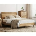 thumbnail image 7 of Linsy Home Wood Full Bed Frame With Ergonomic Headboard & Storage Shelf, No Box Spring Needed, Brown, 7 of 7