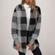 thumbnail image 1 of Chaqueta y abrigo informal de manga larga sin capucha para mujer, de invierno, de polar de doble cara, a cuadros, de manga larga, tipo cárdigan, abrigo, blusa de poliéster, 1 of 5