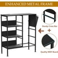 thumbnail image 6 of MIDOQIN Nightstand with Charging Station and LED Lights, Bedside Table with 3-Tier Shelf Modern 4 Drawers Dressers End Table with Wooden Top, 6 of 7