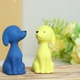 thumbnail image 4 of Bwiyojiz Decoration Ornaments Count 2pcs Blue and Yellow Puppy Resin Figurine Home Decor for Living Room Outdoor Garden, Gifts for Sisters, Multicolor, 4 of 9