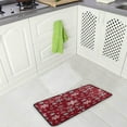 thumbnail image 4 of Dreamtimes Kitchen Rugs,Nice White Blue Christmas Snowflake Non Slip Washable Cushioned Carpets Polyester AntiFatigue Comfort Porch Floor Mat Christmas Decoration 39×20 in, 4 of 7