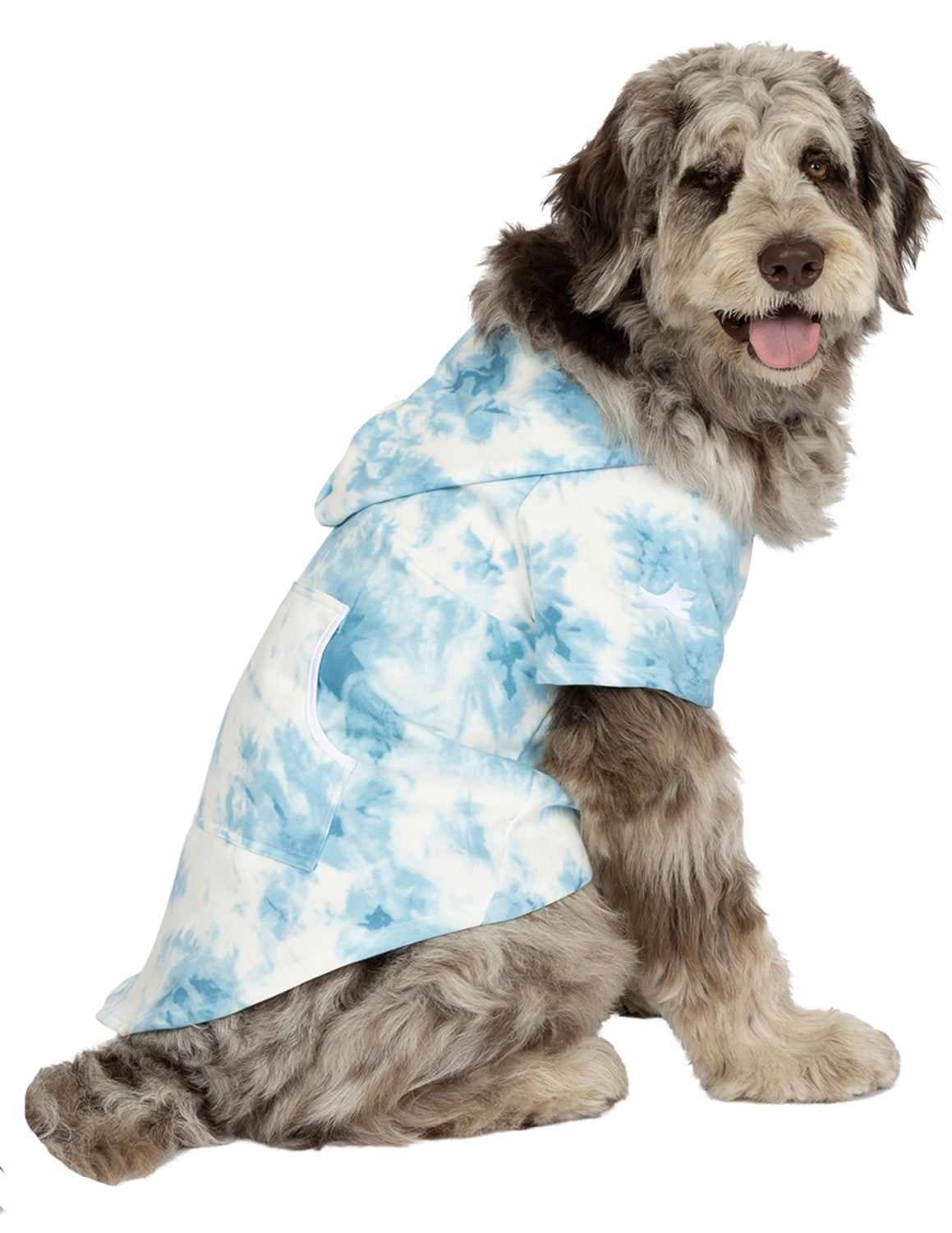 Joggies - TieDye Blue Infant Footless Hoodie One Piece - Infant - Large (Fits 6-12mos.)