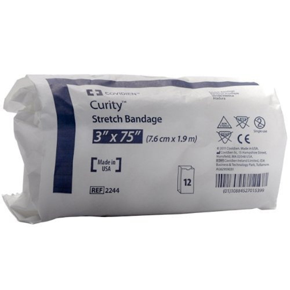 Covidien COV-2244 Curity Stretch Bandage, 3" x 75" Size (Pack of 96)