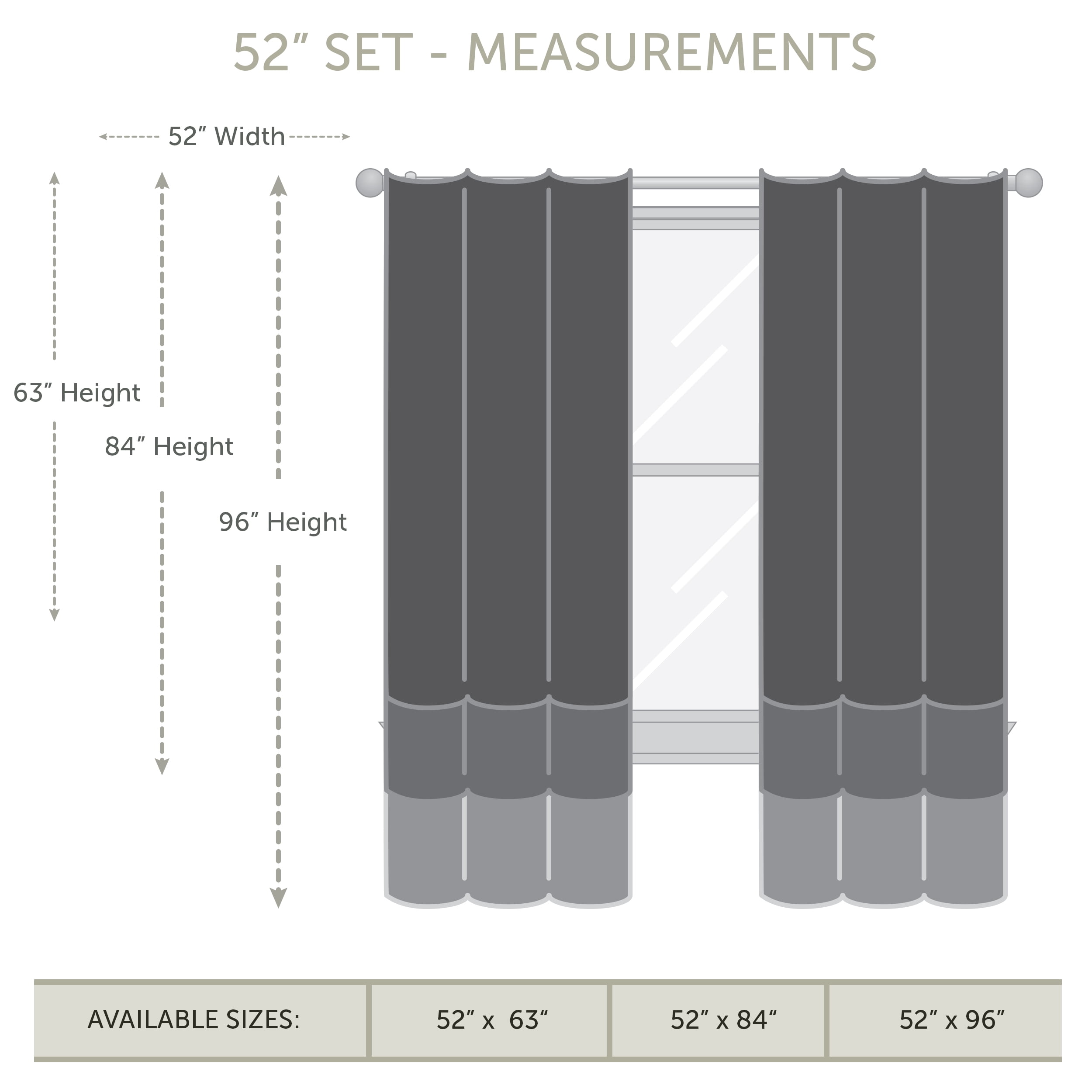 Premium Soft Touch Curtain Panel - 52" x 84" 1 Panel - Dark Blue