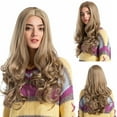 thumbnail image 5 of DAPRZIY Fashion Wavy Light Brown Long Curly Wig For Woman Wig Artificial Hair Wigs, 5 of 5