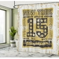 thumbnail image 4 of Ambesonne Sports Shower Curtain, Football Champion Stars Art, 69"Wx84"L, Dark Mustard Brown and Grey, 4 of 4