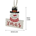 thumbnail image 2 of Christmas Decor Wooden Christmas Tree Snowman Wood Chip Pendant Colorful Wood Chip Christmas Ornament Pendant 10pcs Fall Decorations for Home Clearance on Clearance, 2 of 2