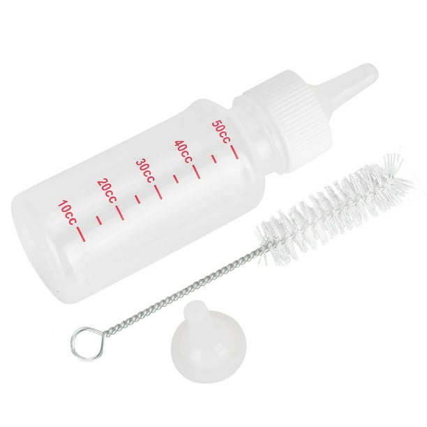 Animal , Clear Scale Pet Nursing Bottles Easy Cleaning Soft Nipple