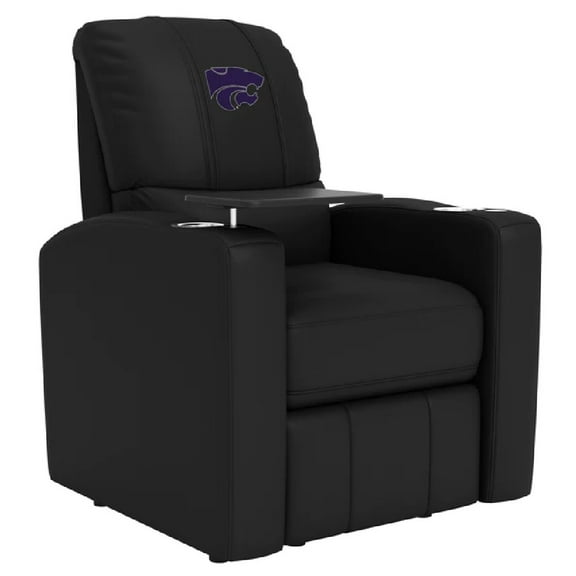 DreamSeat Black Stealth Power Recliner with Embroidered Kansas State Wildcats Logo