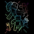 thumbnail image 2 of Womens Minecraft Rainbow Characters Lines T Shirt, 2 of 4