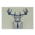 thumbnail image 1 of Hipster Cutting Board, Business Man Humanized Manly Deer Contemporary Art, Decorative Tempered Glass Cutting and Serving Board, in 3 Sizes, by Ambesonne, 1 of 2