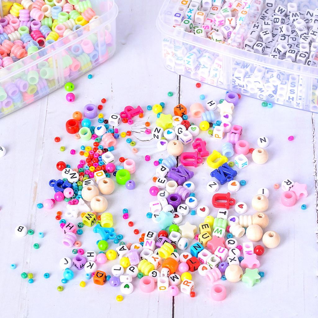 FVDPWYE Jewelry Making Combination Set Alphabet Loose Beads Tweezer DIY Wire Variety for