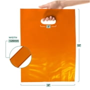 Orange Merchandise Plastic Glossy Retail Bags 100 Pack 9 x 12 with 1.25 mil Thick