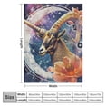 thumbnail image 4 of Orinice Capricorn Zodiac Wall Art Blanket Printed Throw Blanket for Kids Child Adults Soft Warm Flannel Blanket for Bed and Couch Bedroom Decor  40x50in, 4 of 6