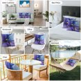 thumbnail image 6 of Modern Purple Blue Outdoor Pillow Covers, Waterproof Decorative Throw Pillowcases Set of 2, Abstract Art Gradient Gold Foil Line Couch Cushion Cases with Zipper for Outside Patio Garden Sofa 20"x20", 6 of 9