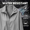 thumbnail image 5 of Maplenight Windproof Jackets for Women Waterproof Windbreaker Jacket Full Zip Up Lightweight Outdoor Hiking Travel Outerwear with Pockets, 5 of 8