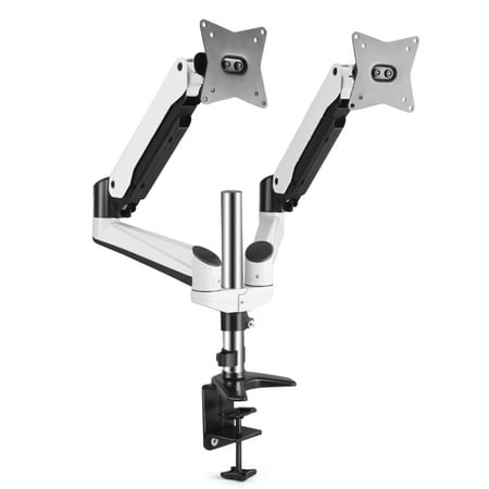 Dual Monitor Stand Mount - Articulating Gas Spring Monitor Arm Desk Stand Adjustable VESA Mount Bracket For Computer Flat Screen LCD Display 10 - 27