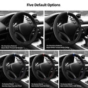 Alfanxi Hand Stitch Steering Wheel Cover Alcantara Material for BMW 1 SERIES/3 SERIES/ X1-Red Stripe with Dots