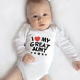 thumbnail image 4 of I Love My Auntie Unixex Baby Clothing Long Sleeve Baby Girl Clothes Romper White 0-3 Months Baby Clothes, 4 of 5