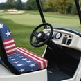 thumbnail image 3 of Aplkyhs Patriotic Star Golf Cart Seat Covers Travel Sports Golf Cart Covers Fits All EZGO Club Car and More Golf Carts Protective Cushion Keep Cool in Summer, 3 of 7