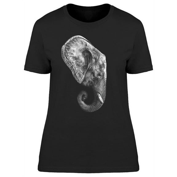 Elephant Head Sideview T-Shirt Women -Image by Shutterstock, Female Medium