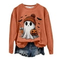 thumbnail image 5 of Jkety Halloween Tshirts Women T Shirts for Women Casual Western Graphic Pullover Tops Hoodies Tees Cowgirls Country Outfits(Orange,XL), 5 of 7