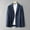 Navy, variant on Men's Lightweight Cotton Linen Blazer with Front Pockets Casual Sport Coat Open Front Regular Fit Suit Jacket Beige L