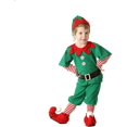 thumbnail image 2 of Disfraz de duende navideño para niños y niñas, disfraz de ayudante de Papá Noel, ropa de Navidad, Top + Pantalones + sombrero, traje de Cosplay JAMW Sencillez, 2 of 4