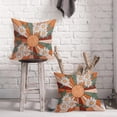 thumbnail image 2 of Summer Sun Daisy Floral Pillow Covers 18X18 Inch Set of 2 Vintage Flowers Burnt Orange Green Decorative Square Pillow Cases Farmhouse Seasonal Cushion Case Home Decor for Sofa Couch Bedroom Outdoor, 2 of 6