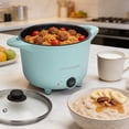 thumbnail image 6 of Mini Rice Cooker with Nonstick Pot, Electric Hot Pot and Noodle Cooker, Black, 8.8 in, 6 of 8