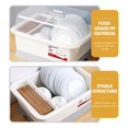 thumbnail image 3 of Plastic Dish Drainer Plate Cutlery Rack Kitchen Utensil Draining Holder with Lid, 3 of 4