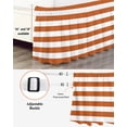 thumbnail image 3 of Orange Stripes Wrap Around Bed Skirts for California King Bed 18" Drop,Bed Skirt with Adjustable Elastic Belt Dust Ruffle Bed Valance for Bedroom Hotel Simple Orange White Texture Bed Frame Cover, 3 of 7
