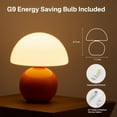 thumbnail image 4 of Mushroom Lamp Table Lamp for ,Desk Bedside Small Lamps for  Room Night Stands,Mushroom Decor Cute Mini Modern Mid Century Lamps, Aesthetic   Room Decor(Orange), 4 of 6