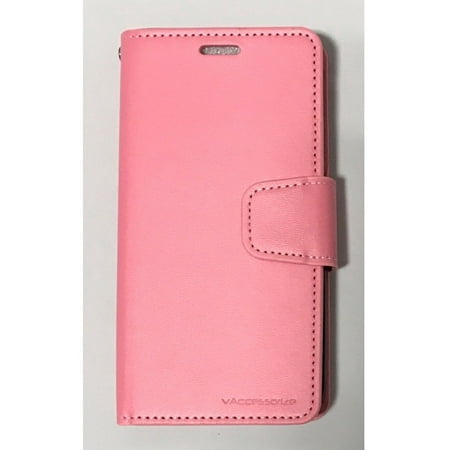 vAccessorize Motorola Moto E4(USA) Czerny Wallet Drop Proof Leather Phone Case Cover- Pink